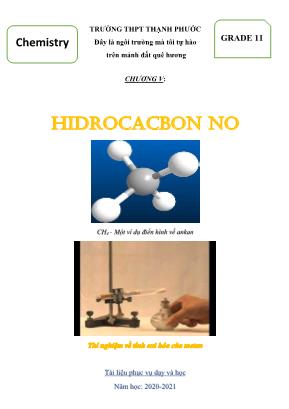 Bài tập Hóa học Lớp 11 - Bài 1 Ankan (Parafin) - Trường THPT Thạnh Phước
